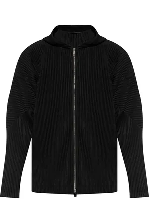 Issey Miyake Plissierte Kapuzenjacke