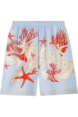 VERSACE Seidenshorts mit Barocco Sea-Print