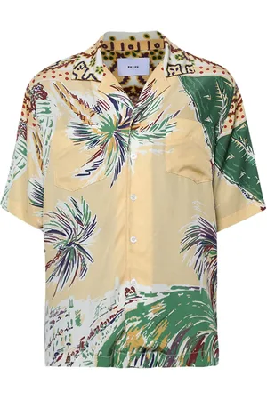 Rhude Seidenhemd mit Palmen-Print