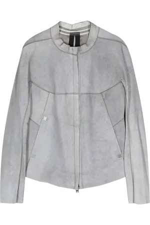 ISAAC SELLAM EXPERIENCE Lederjacke mit Kontrasteinsätzen