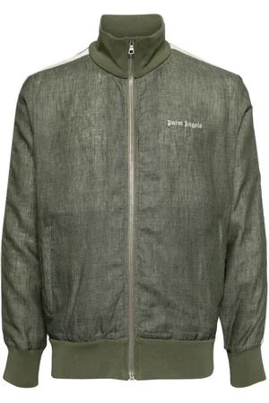 Palm Angels Leinen-Sportjacke mit Logo-Stickerei