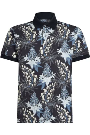 Etro Poloshirt mit Blatt-Print