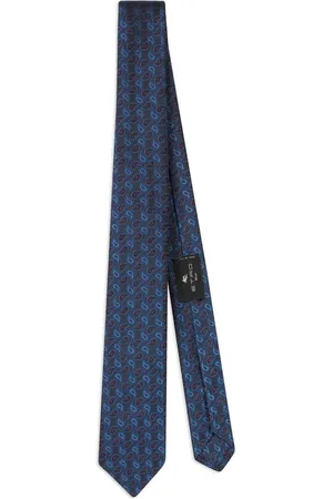 Etro Seidenkrawatte mit Paisley-Stickerei
