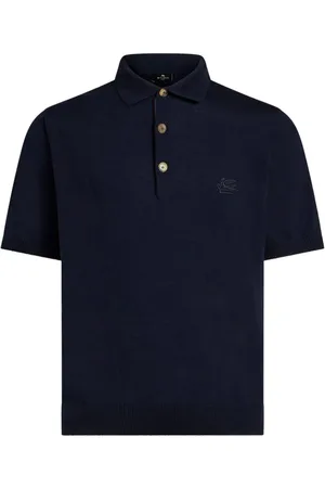 Etro Gestricktes Poloshirt mit Logo-Stickerei