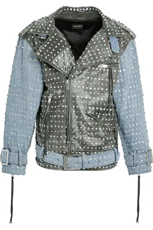 Retrofete Rebel Jeansjacke mit Strass
