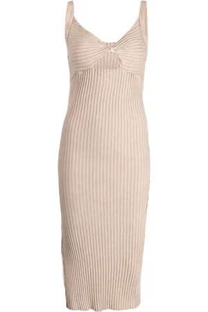 JOHN ELLIOTT Geripptes Hemdkleid