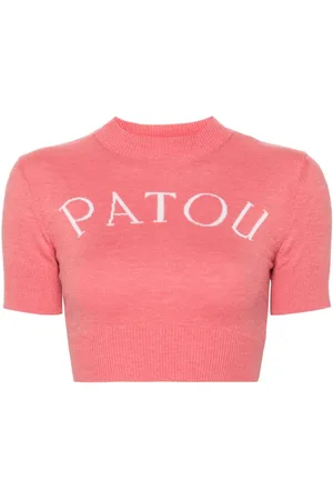 Patou Gestricktes Intarsien-Top