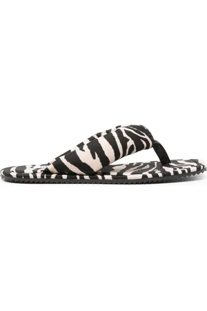 The Attico Pantoletten mit Zebra-Print