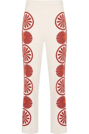La DoubleJ Cropped-Hose mit Medallion-Print