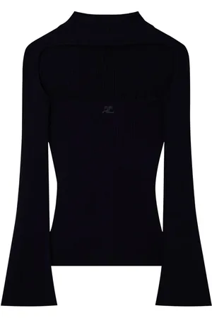 Courrèges Gerippter Pullover mit Cut-Out