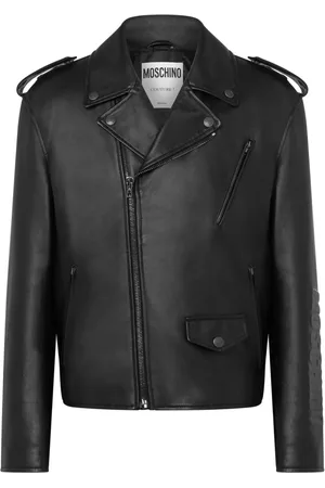 Moschino Bikerjacke mit Logo-Prägung