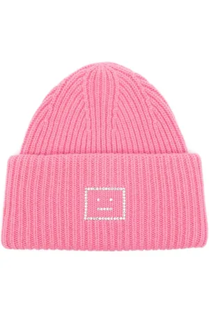 Acne Studios Beanie mit Face-Applikation