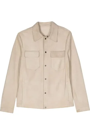 SALVATORE SANTORO Hemdjacke aus Wildleder