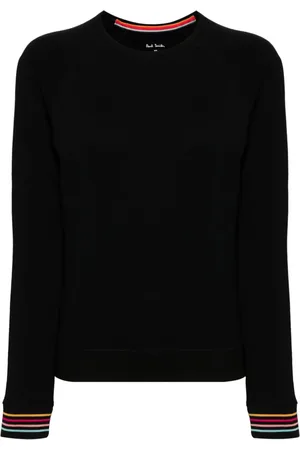 Paul Smith Sweatshirt mit gestreiften Bündchen