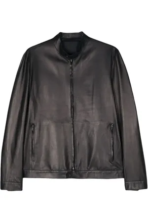 SALVATORE SANTORO Lederjacke mit Reißverschluss