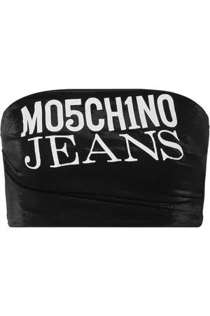 Moschino Bandeau-Top mit Logo-Print