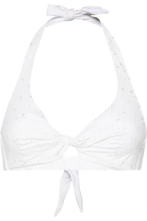 MC2 SAINT BARTH Tristan Bikinioberteil mit blumiger Stickerei