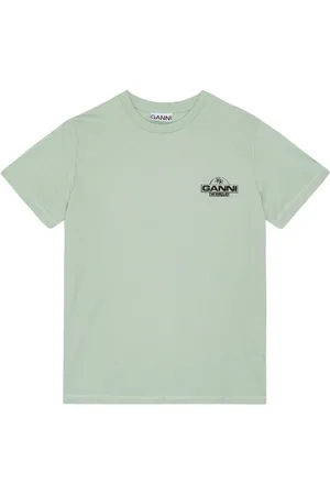 Ganni T-Shirt mit Logo-Print