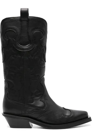 Ganni Stiefel mit Kontrasteinsatz