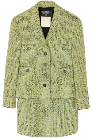 CHANEL 1990s einreihiger Bouclé-Anzug