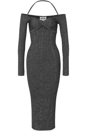 Moschino Schulterfreies Maxikleid