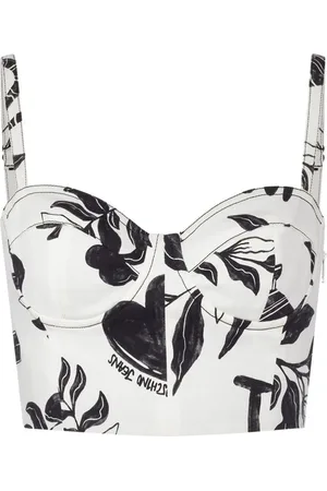 Moschino Bustier mit grafischem Print