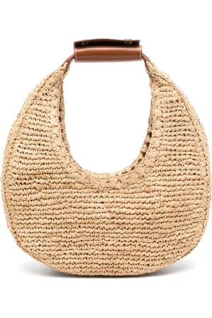 Staud Moon Handtasche aus Bast