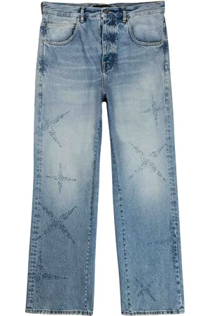 Purple Brand Strassverzierte Straight-Leg-Jeans