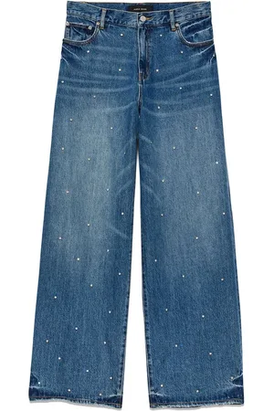 Purple Brand Wide-Leg-Jeans mit Strass