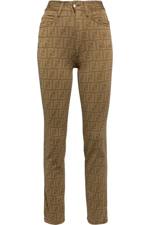 Fendi Skinny-Jeans mit Zucca-Print