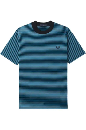 Fred Perry Gestreiftes T-Shirt mit Laurel Wreath-Stickerei