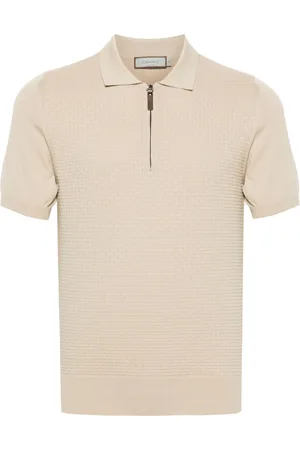 CANALI Poloshirt mit Reißverschluss