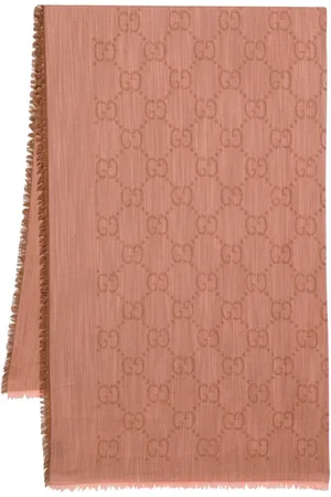 Gucci Ausgefranster Schal mit Monogramm
