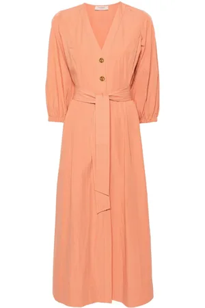 Twin-Set Ausgestelltes Midikleid mit Gürtel