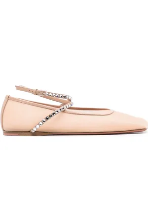 Amina Muaddi Ane Ballerinas aus Mesh