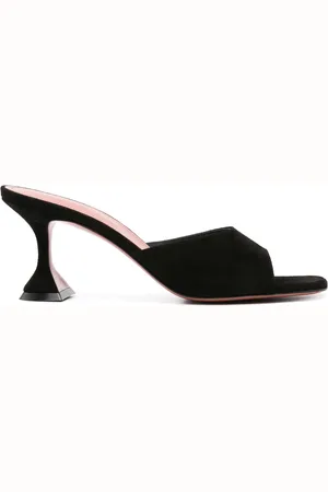 Amina Muaddi Lupita Mules aus Wildleder 70mm