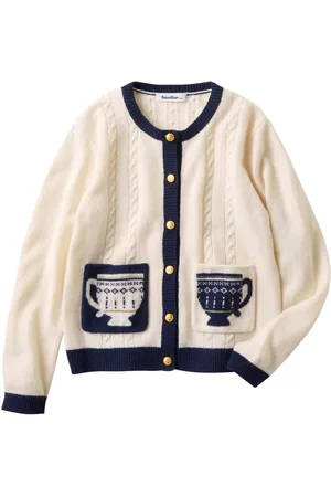 Familiar Cardigan mit Intarsienmuster