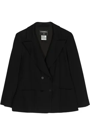 CHANEL 2003 doppelreihiger Blazer mit Logo-Knöpfen