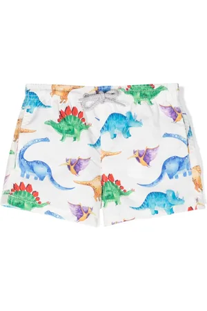 MC2 SAINT BARTH Jean Badeshorts mit Dino-Print