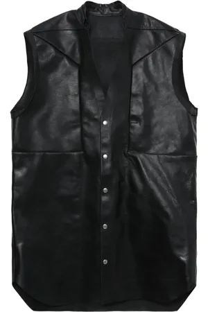 Rick Owens Lederweste mit V-Ausschnitt