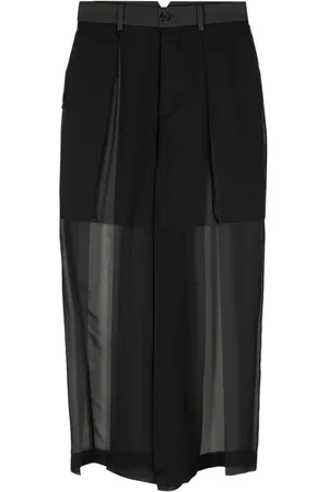 UNDERCOVER Cropped-Hose mit transparenten Einsätzen