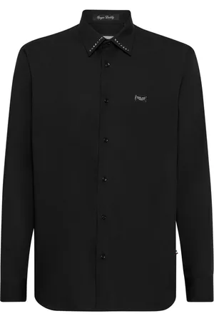 Philipp Plein Popeline-Hemd mit Nietendetail