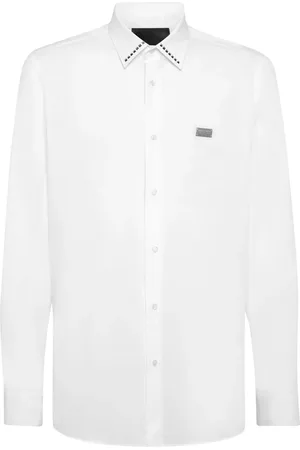 Philipp Plein Popeline-Hemd mit Nietendetail
