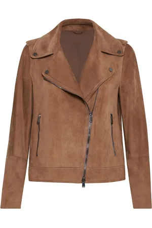 Brunello Cucinelli Bikerjacke aus Wildleder