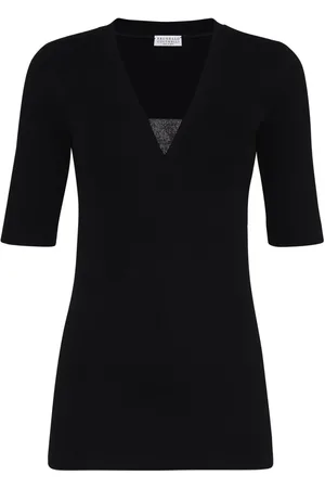 Brunello Cucinelli T-Shirt mit V-Ausschnitt