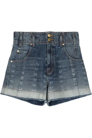 ULLA JOHNSON Jeans-Shorts mit Schmetterling-Print