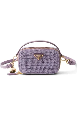 Prada Clutch mit Logo-Schild