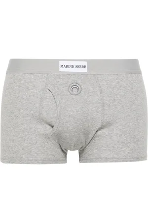 Marine Serre Boxershorts mit Crescent Moon-Stickerei