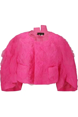 Comme des Garçons Cropped-Jacke mit Tüll-Overlay