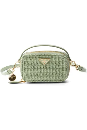 Prada Clutch mit Logo-Schild